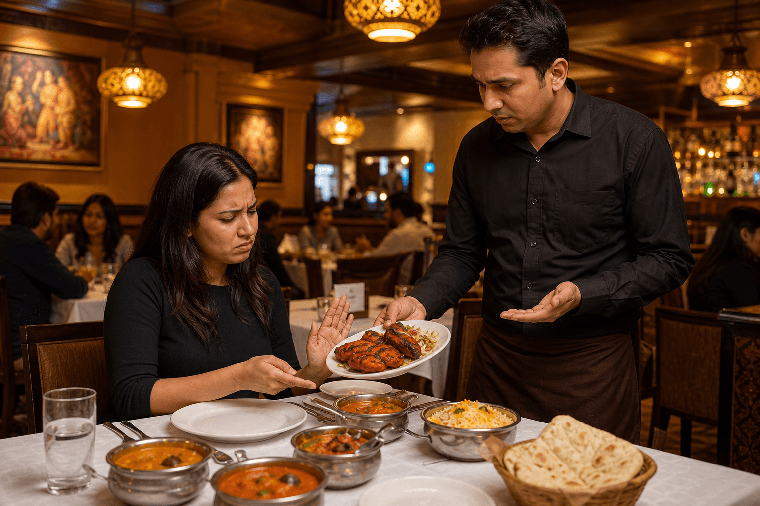How can you spot red flags at a Kitchener dine-in Indian restaurant?